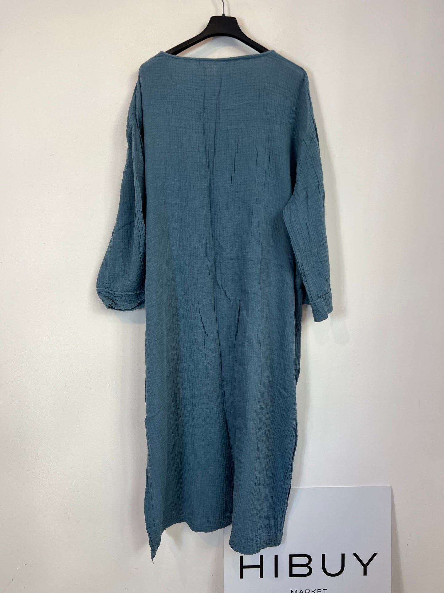 OTHERS. Long blue bambula dress. TM/L