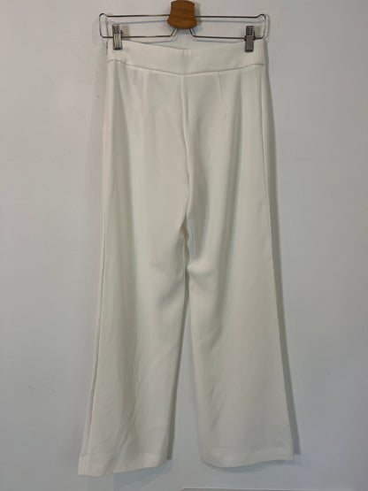 ZARA. Pantalón fluido blanco de vestir T.xs
