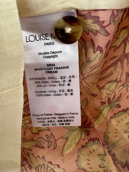 LOUISE MISHA. Beige embroidered vest, size 36