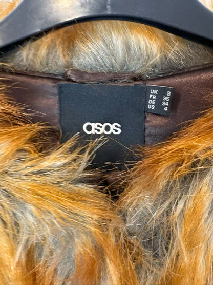 ASOS. Chaqueta pelo tonos marrones
