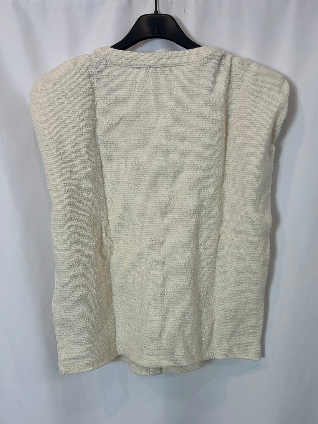 PEDRO DEL HIERRO. Textured beige Ts top