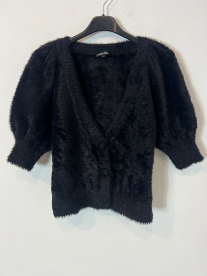 FOR LOVE & LEMONS. Top textura negro abotonado.. T S