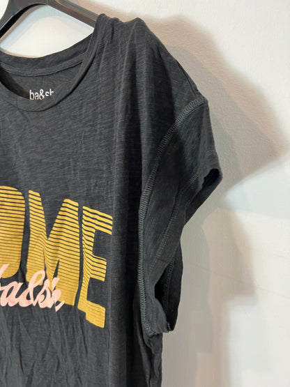 BA6SH. Camiseta gris oscuro letras. T 1 (S)