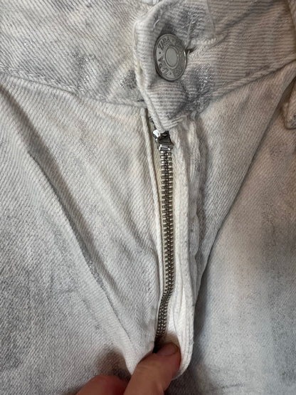 ZARA. Denim gris claro purpurina. T 36