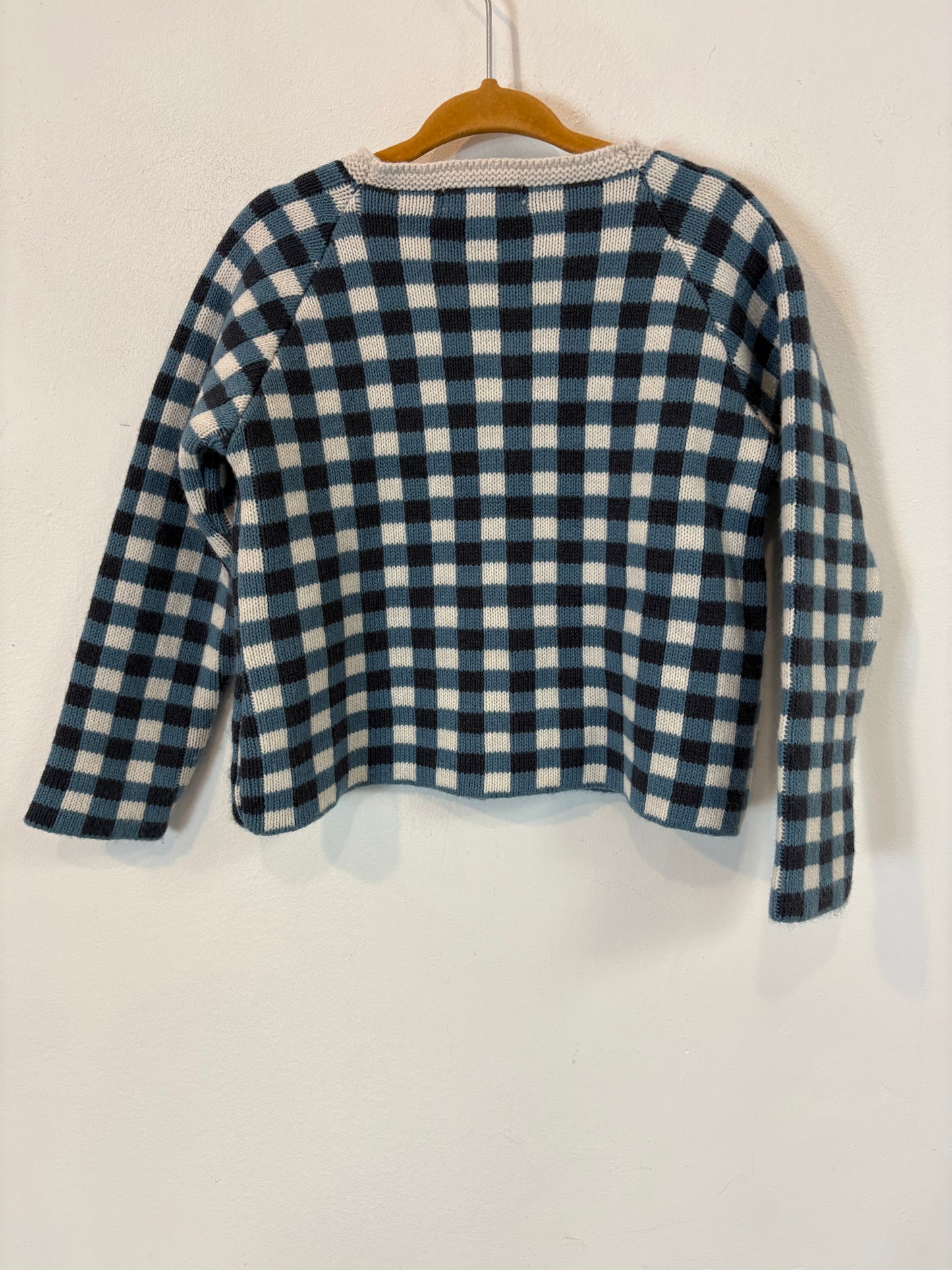 MI CANESÚ. Chaqueta punto cuadros con lana. T 36 meses