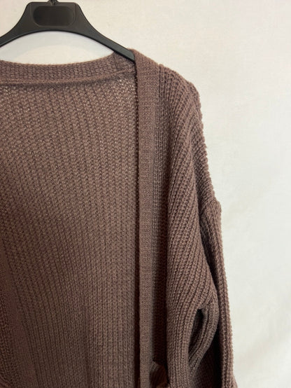 OTHERS. Long brown cardigan. TM