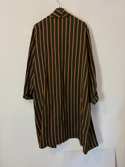 MOMONI. Chaqueta larga rayas mezcla