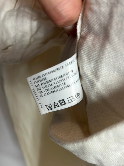 ESE O ESE. Pantalón fluido color crudo. T 38