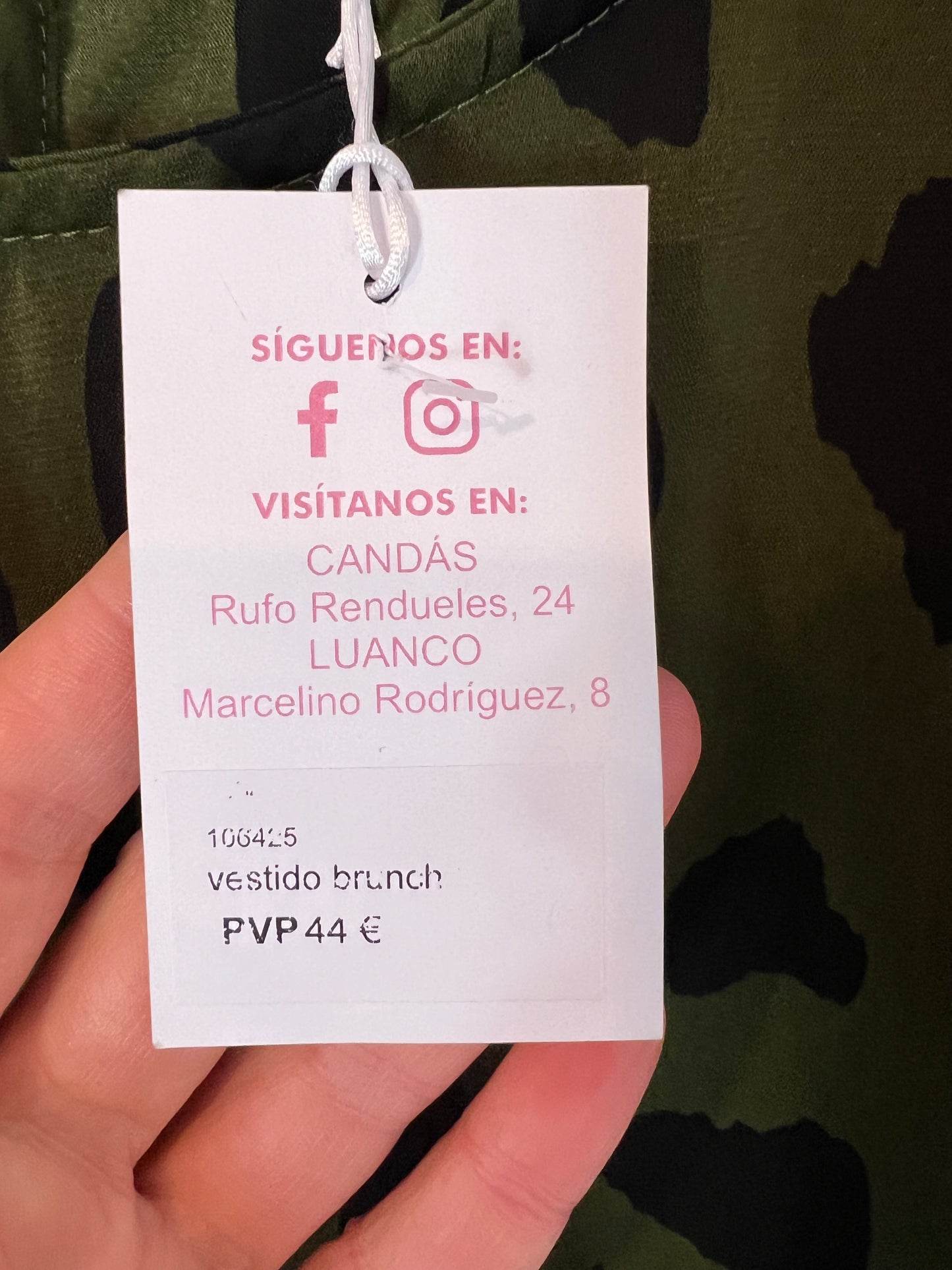 RETRO&amp;ICONE. Short green print dress TL