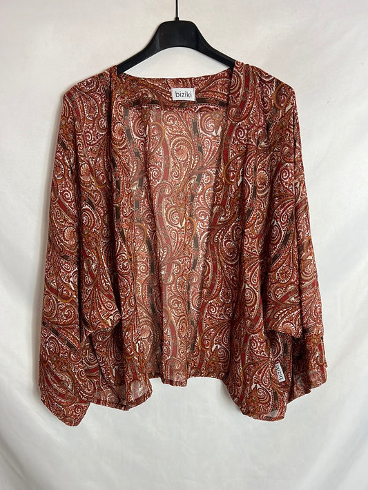 BIZIKI. Kimono estampado amebas. T U (s/m)