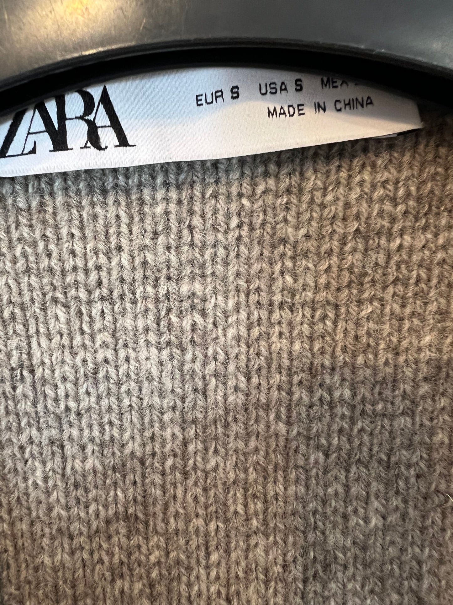 ZARA. Chaqueta lana color topo cruzada. TS