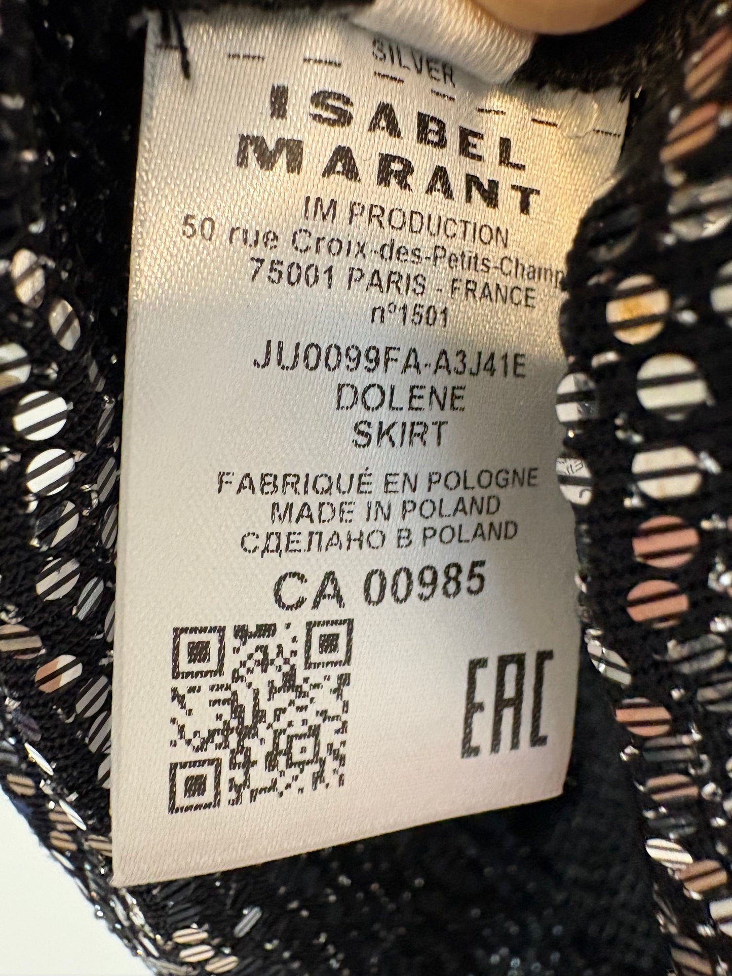 ISABEL MARANT. Falda midi mini lentejuelas