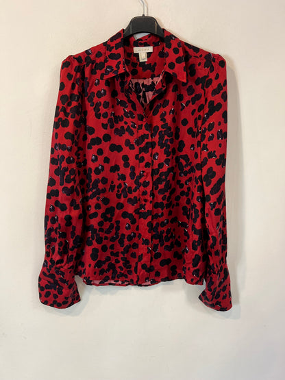 INTROPIA. Red printed blouse, size 38