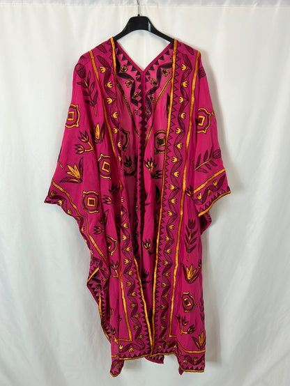 OTRAS. Kimono rosa bordado  TU(s/m)