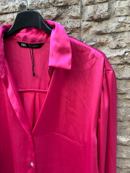 ZARA. Flowy fuchsia shirt. TS