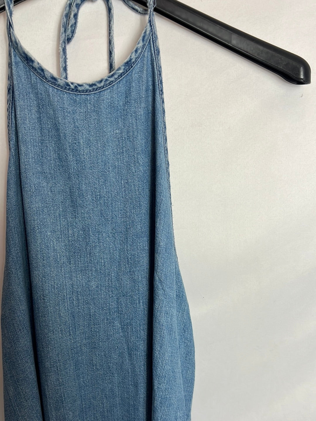 ZARA. Halterneck denim midi dress. TM – Hibuy market
