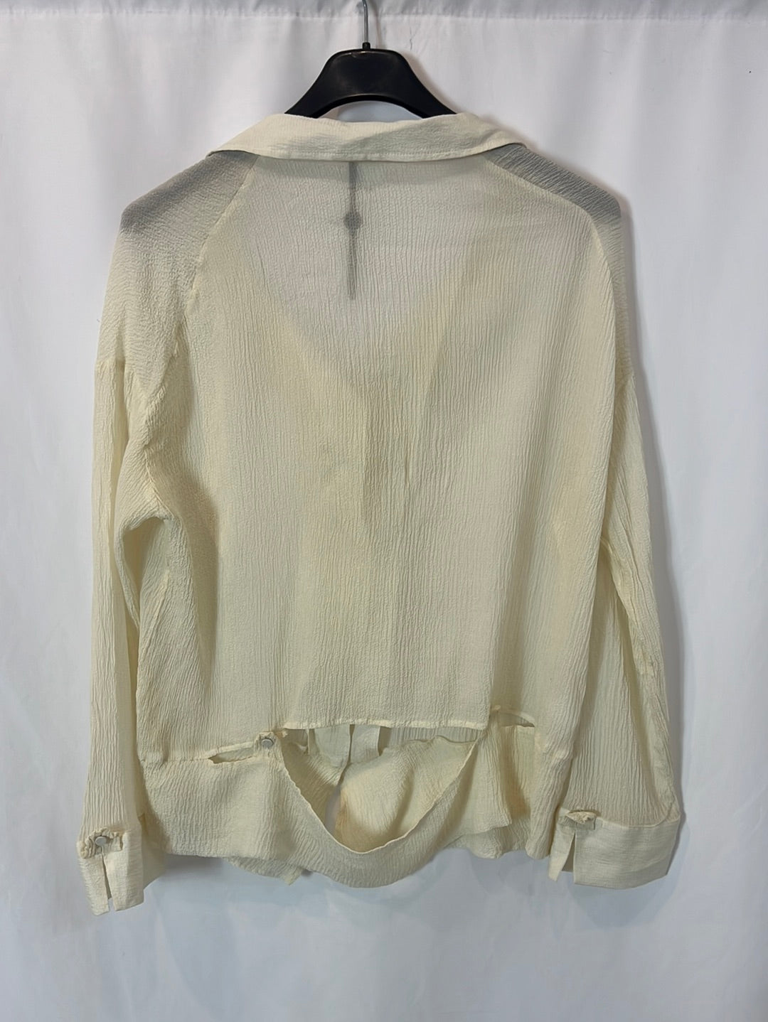 INTROPY. Beige crossed blouse T.38