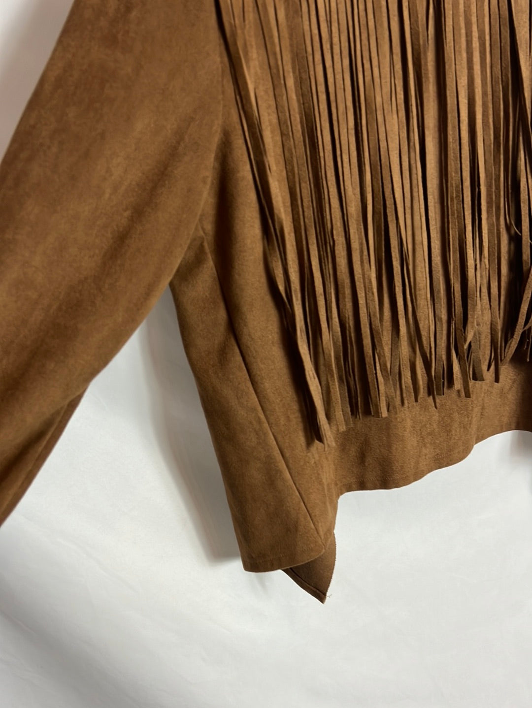 DODO. Chaqueta antelina flecos T.s/m
