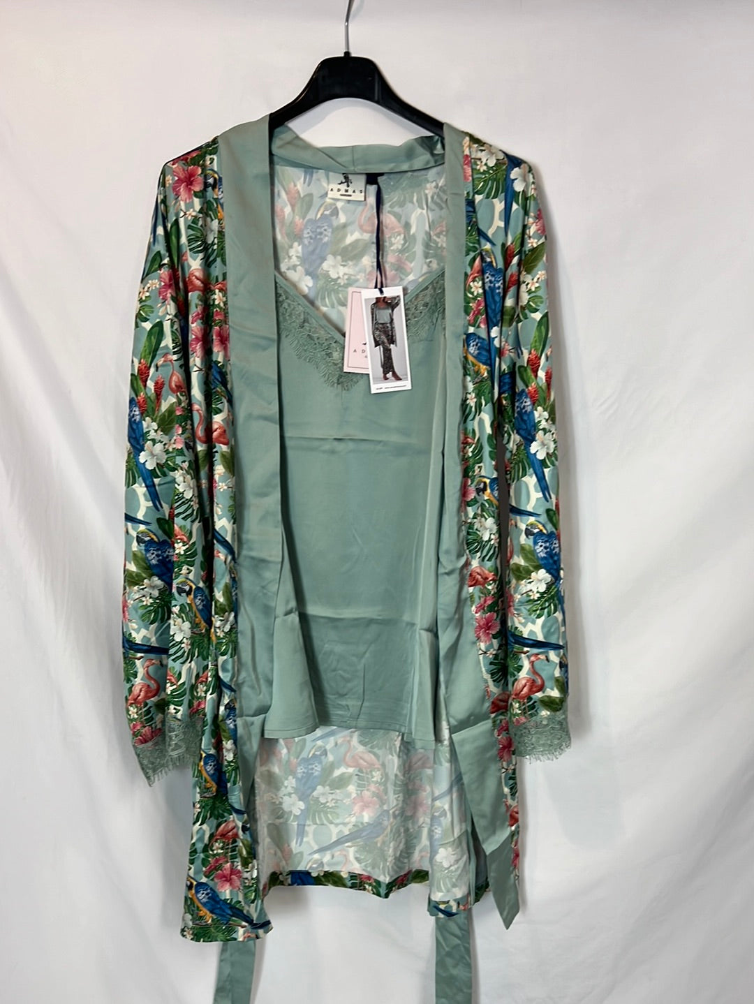 ADMAS GARDEN. Conjunto pijama estampado 3 piezas. T M/L