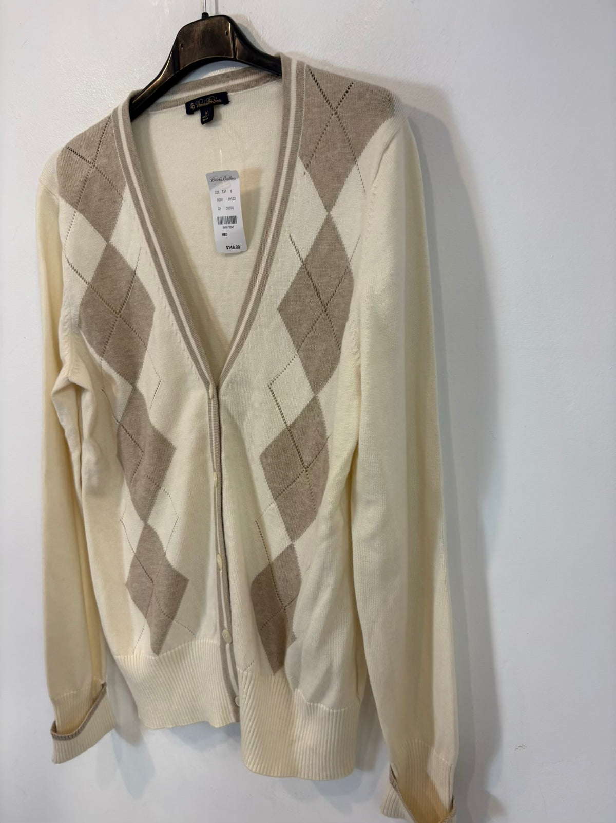 BROOKS BROTHERS. Chaqueta rombos cashemre y algodón