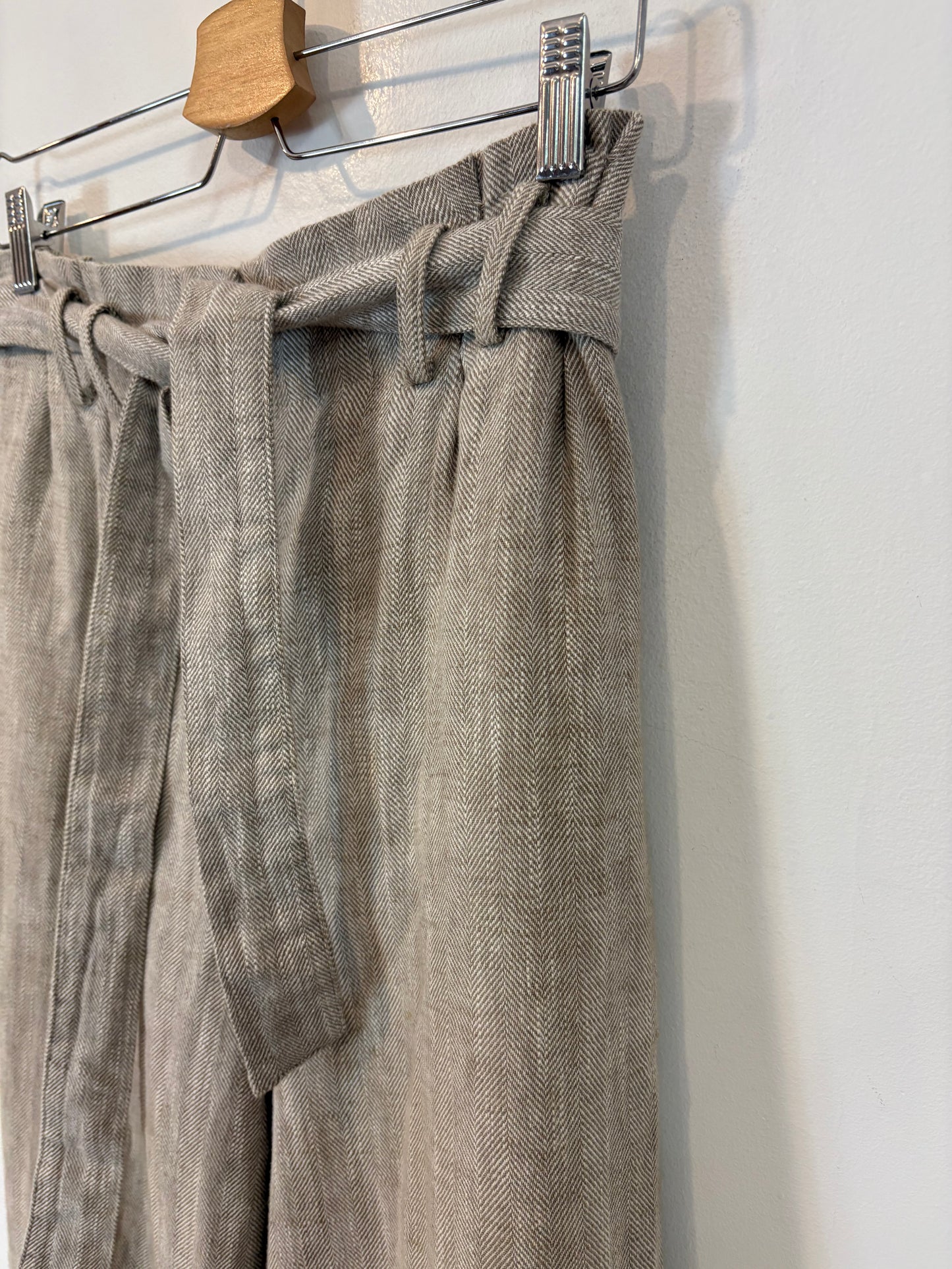 CAQUI&CO. Pantalón mezcla beige jaspeado. T S/M