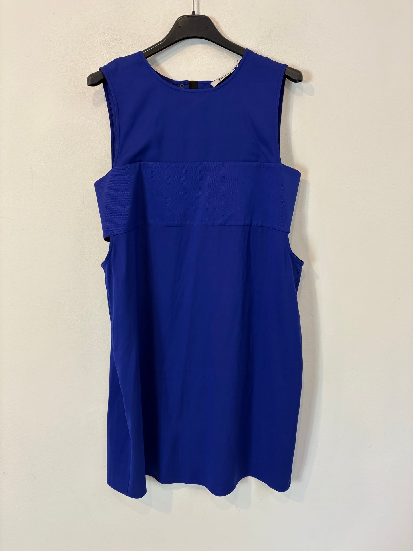 ALEXANDER WANG. Vestido seda azul aberturas