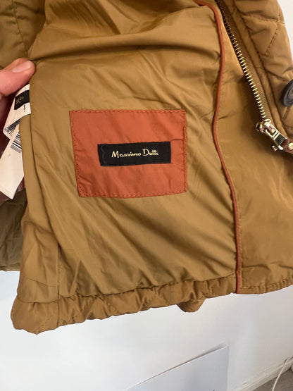 MASSIMO DUTTI. Camel quilted jacket. TS