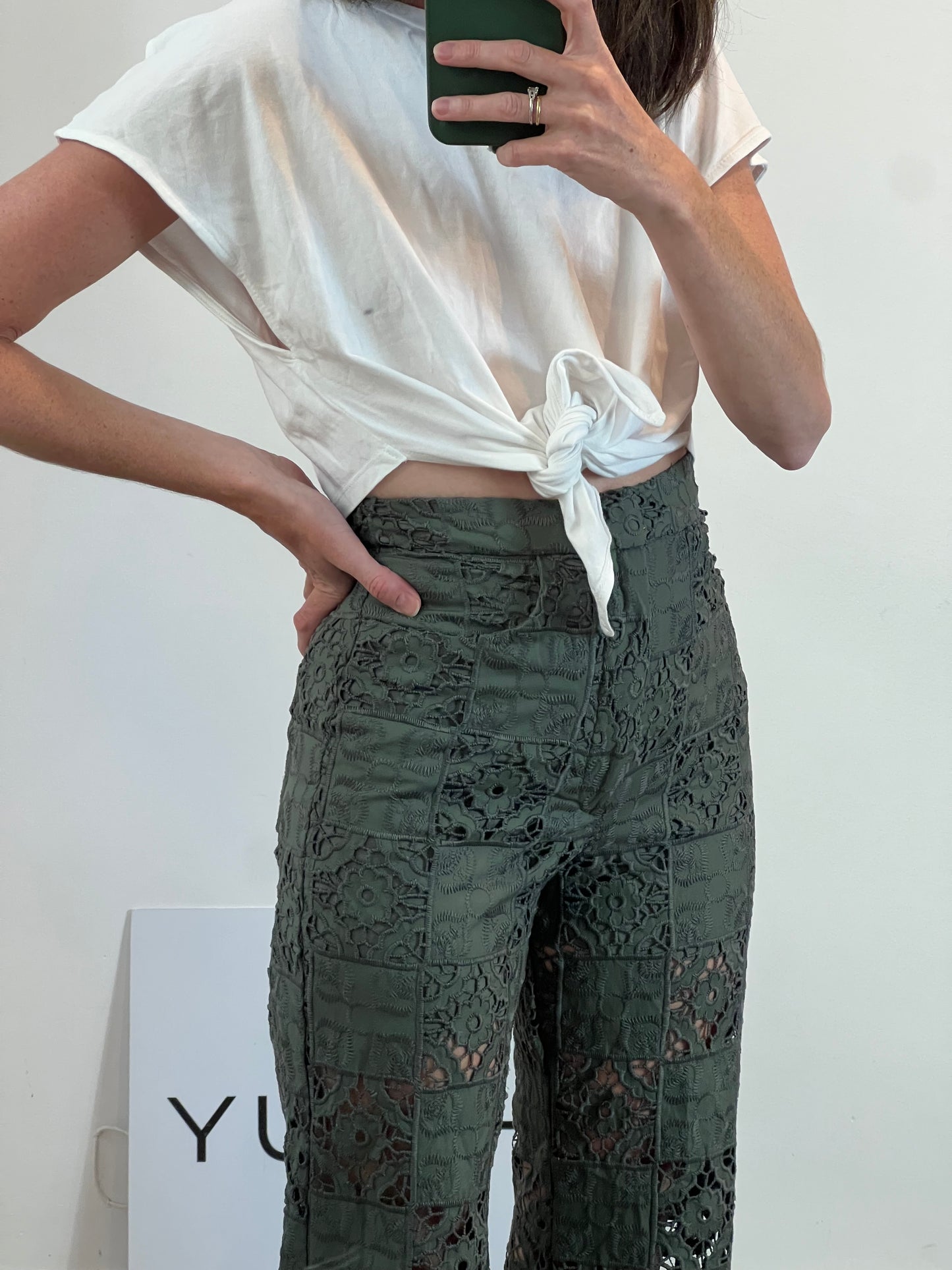 ZARA. White knot T-shirt