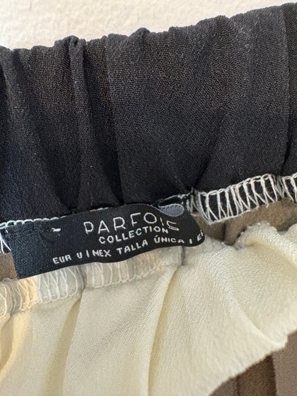 PARFOIS. Falda midi plisada estampada