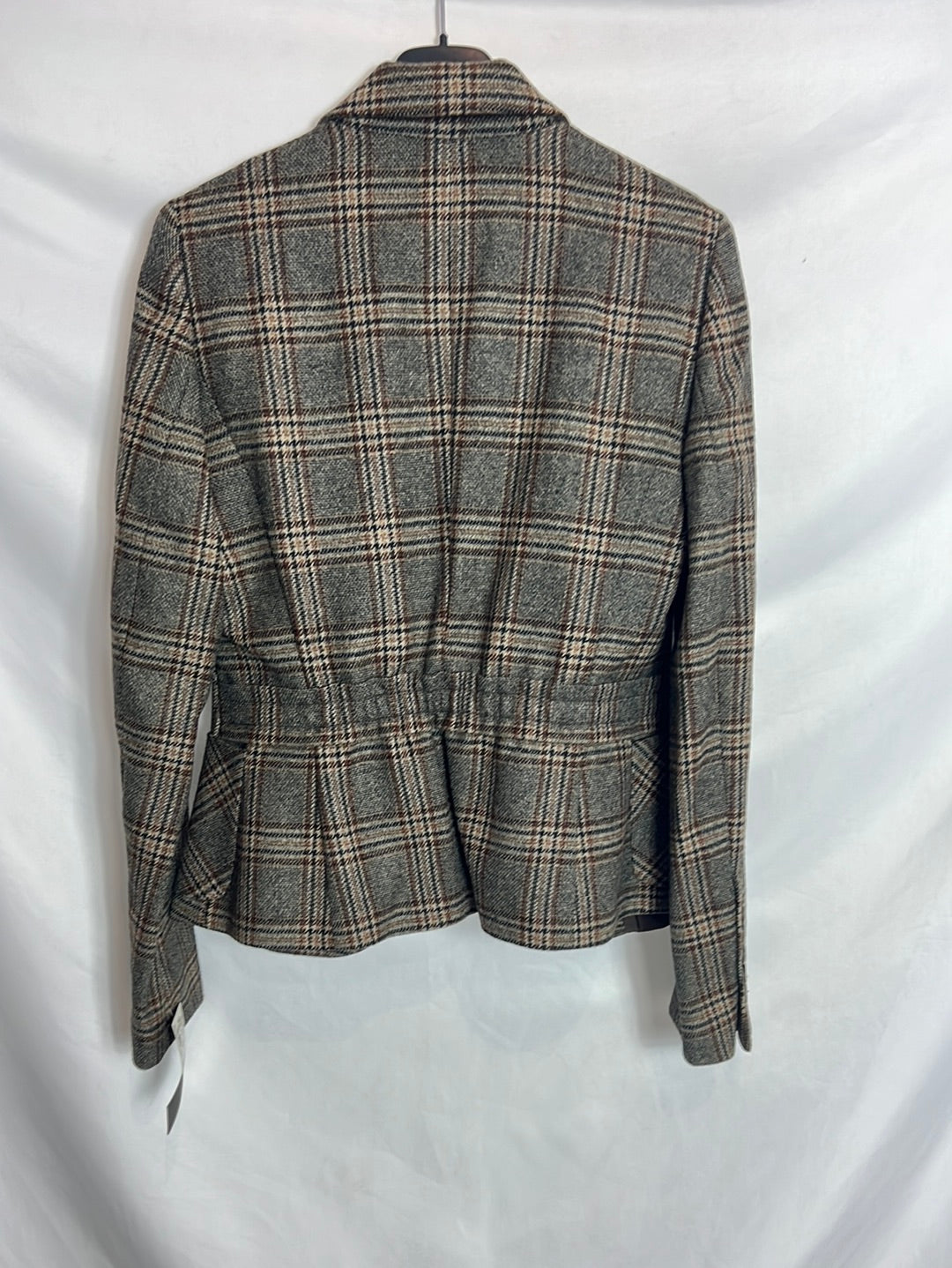 ZARA. Blazer lana cuadros. T 38