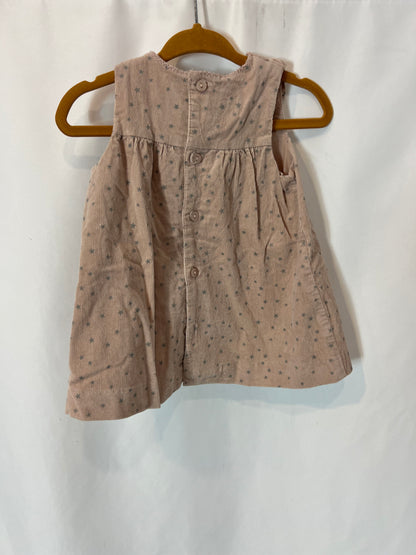 ZARA KIDS. Vestido rosa estampado estrellas. T 3-6 meses