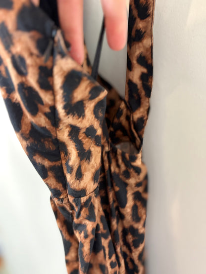 ESPECIA. Vestido largo animal print. T XS