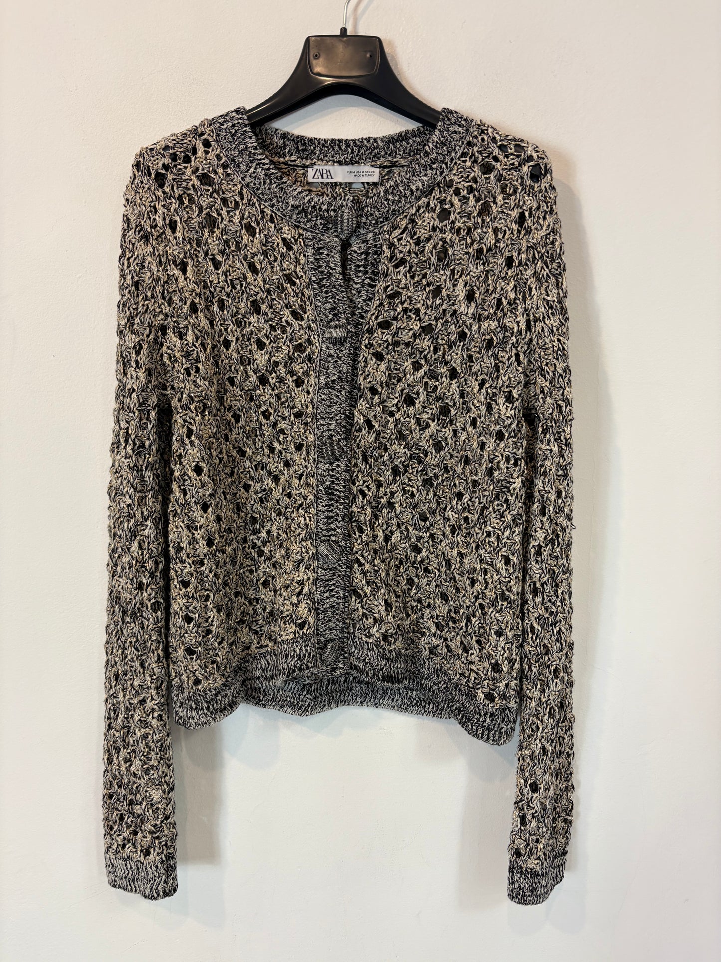 ZARA. Chaqueta punto abierto T.m