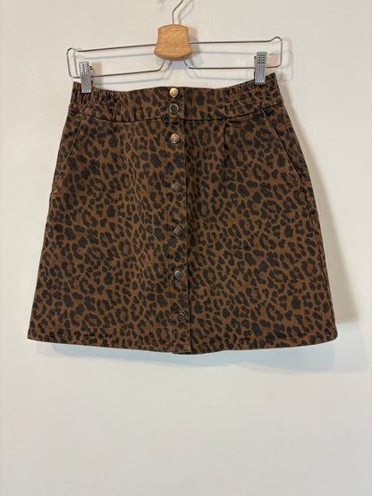 MAISON 123. Falda denim anima print. T 36