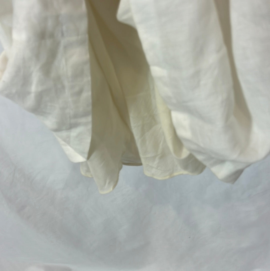 BURBERRY. White linen midi dress. Size 40