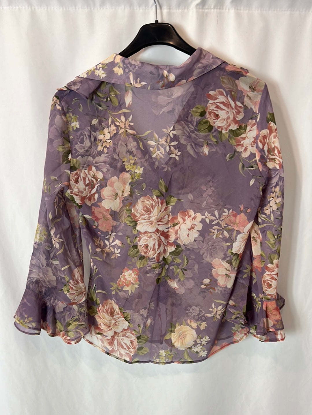 ZARA. Total mauve floral look T.xs