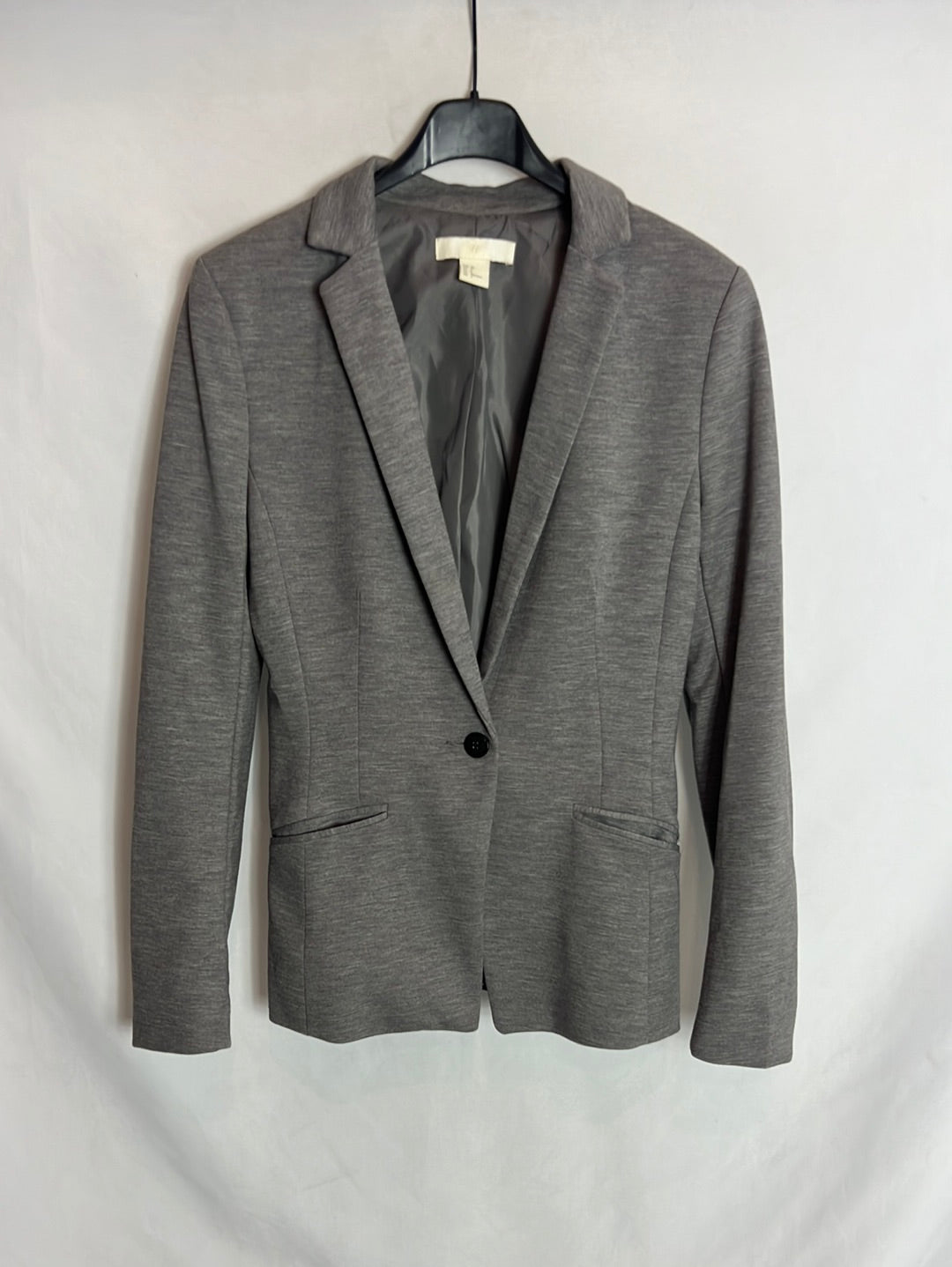 H&amp;M. Heathered grey blazer size 36