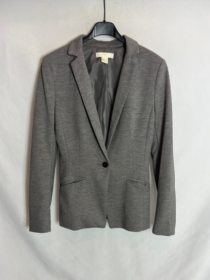 H&amp;M. Heathered grey blazer size 36