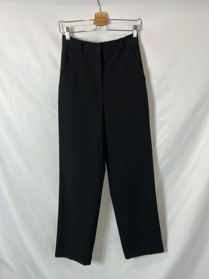 ZARA. Pantalón ancho negro T.s