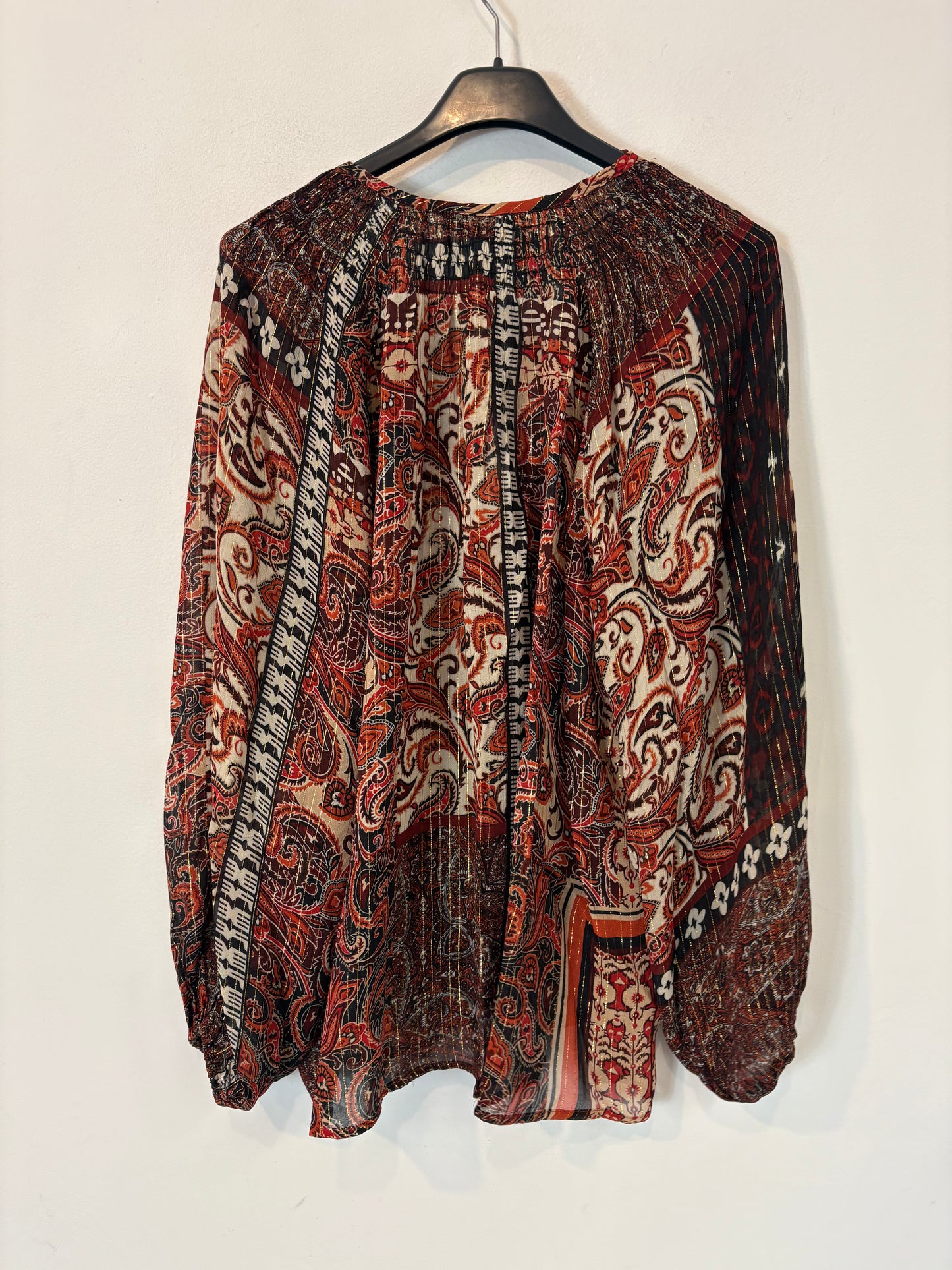SHEIN. Burgundy Fringed Cardigan Tl