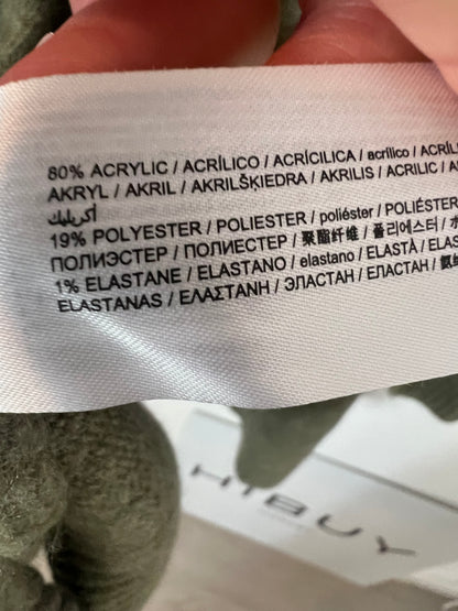 MANGO. Cárdigan verde troquelado T.m