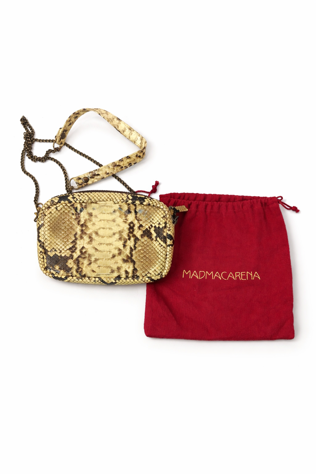 MADMACARENA. Bolso piel snake print