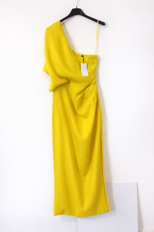 BRUNA. Vestido midi pistacho