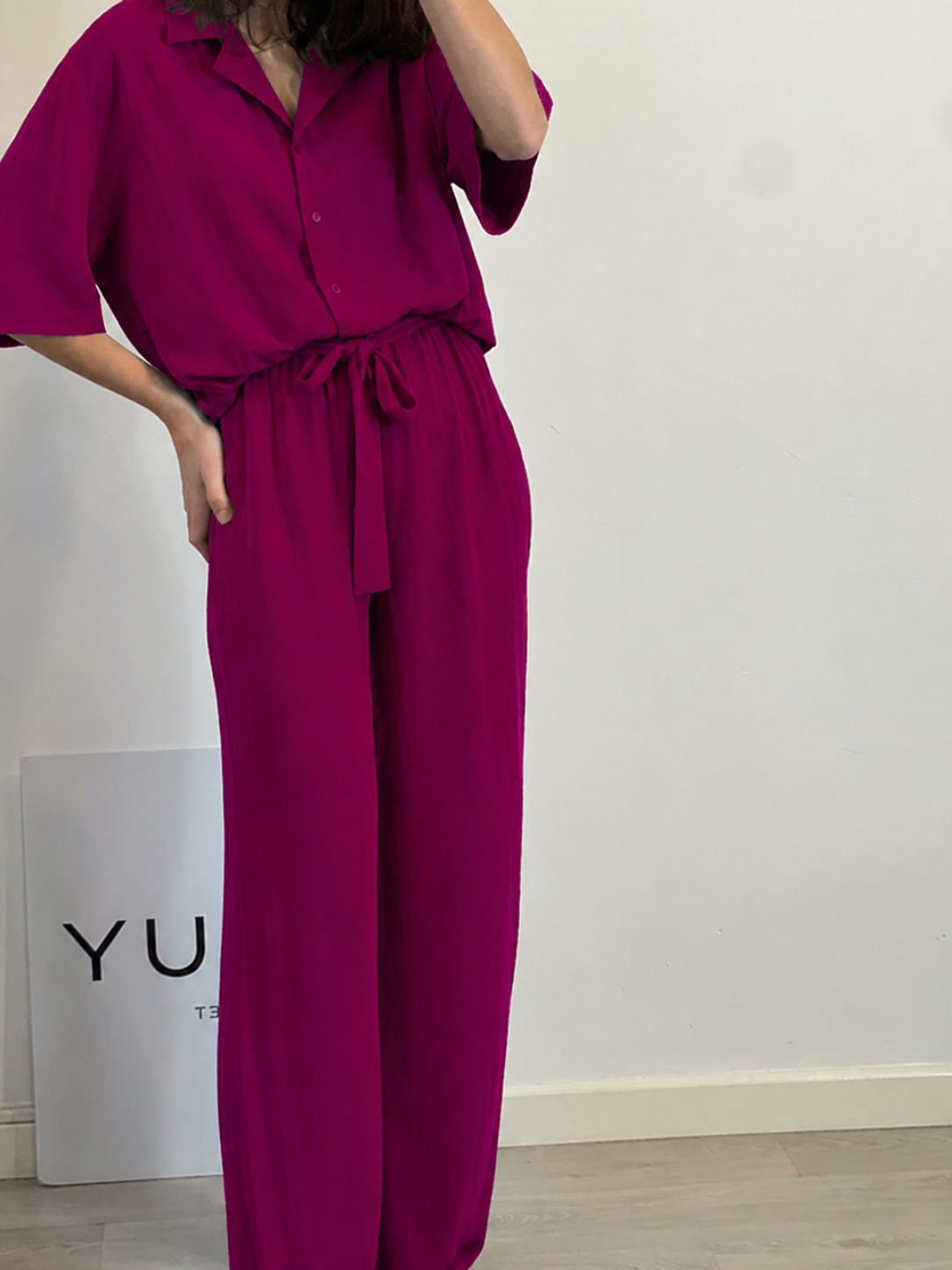 CLAUDIE PIERLOT. Conjunto buganvilla seda