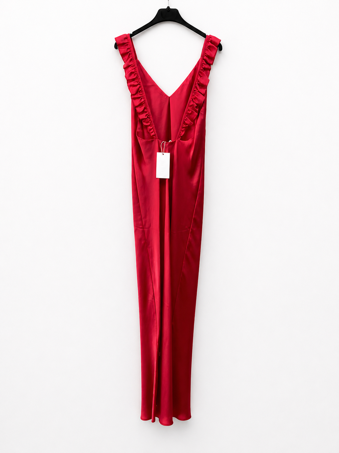 BY CLÉA.Vestido midi rosa satinado (36,38,40)