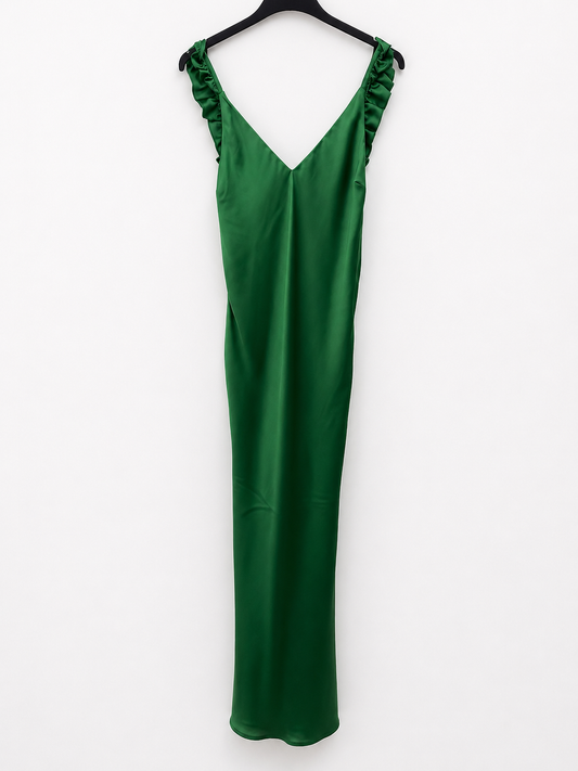 BY CLÉA. Green satin midi dress (38.40)