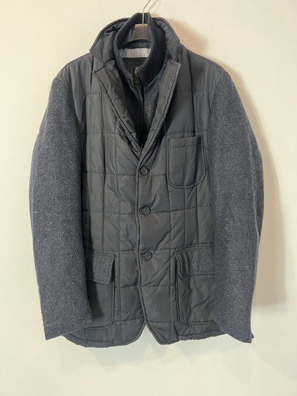 EMIDIO TUCCI. Men's blue double-textured jacket. TM