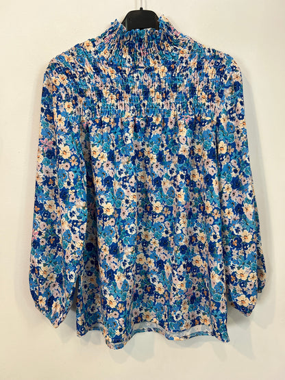 BEMOODYCOLLECTION. Blusa azul flores TU(s)