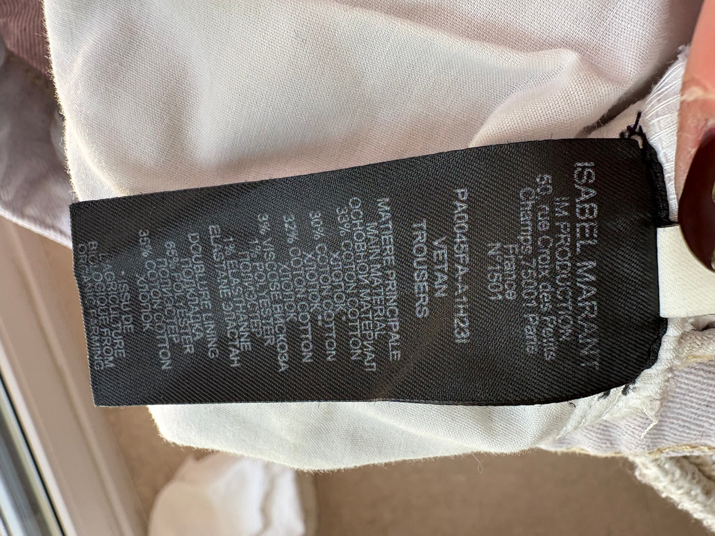 ISABEL MARANT. Denim recto malva claro. T 36