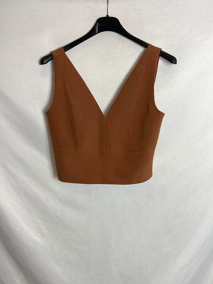 BIMANI. Top marrón T.40